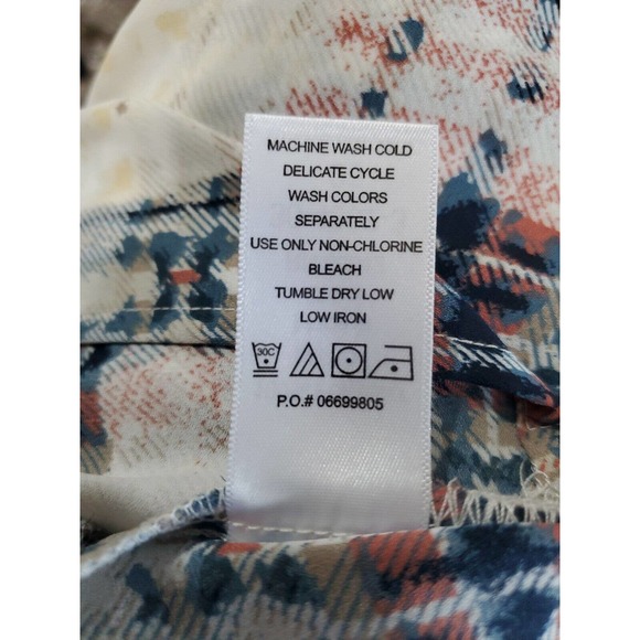 Ellos 1/2 Button Down Size 26 Long Sleeve Plaid Knee Length Dress Office - Picture 11 of 13